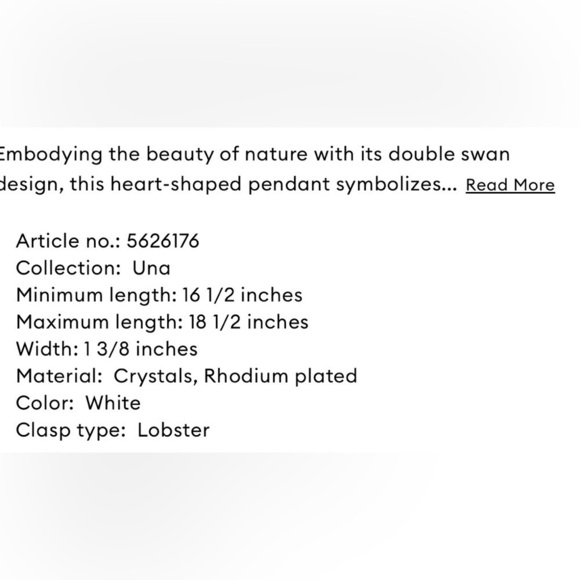 Swarovski Una Pendant Silver Color - Picture 4 of 10